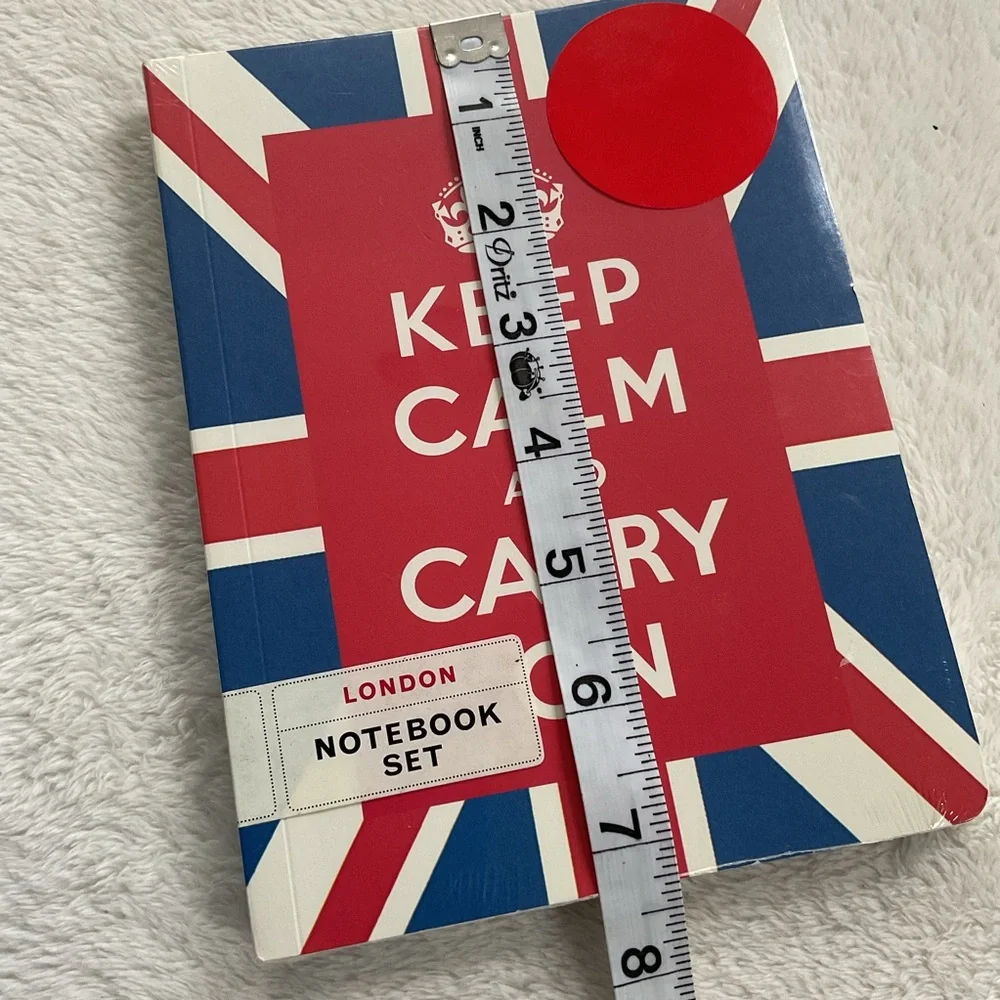 Cavallini London Notebook Set NWT Keep Calm Carry On Union Jack Tube Map
